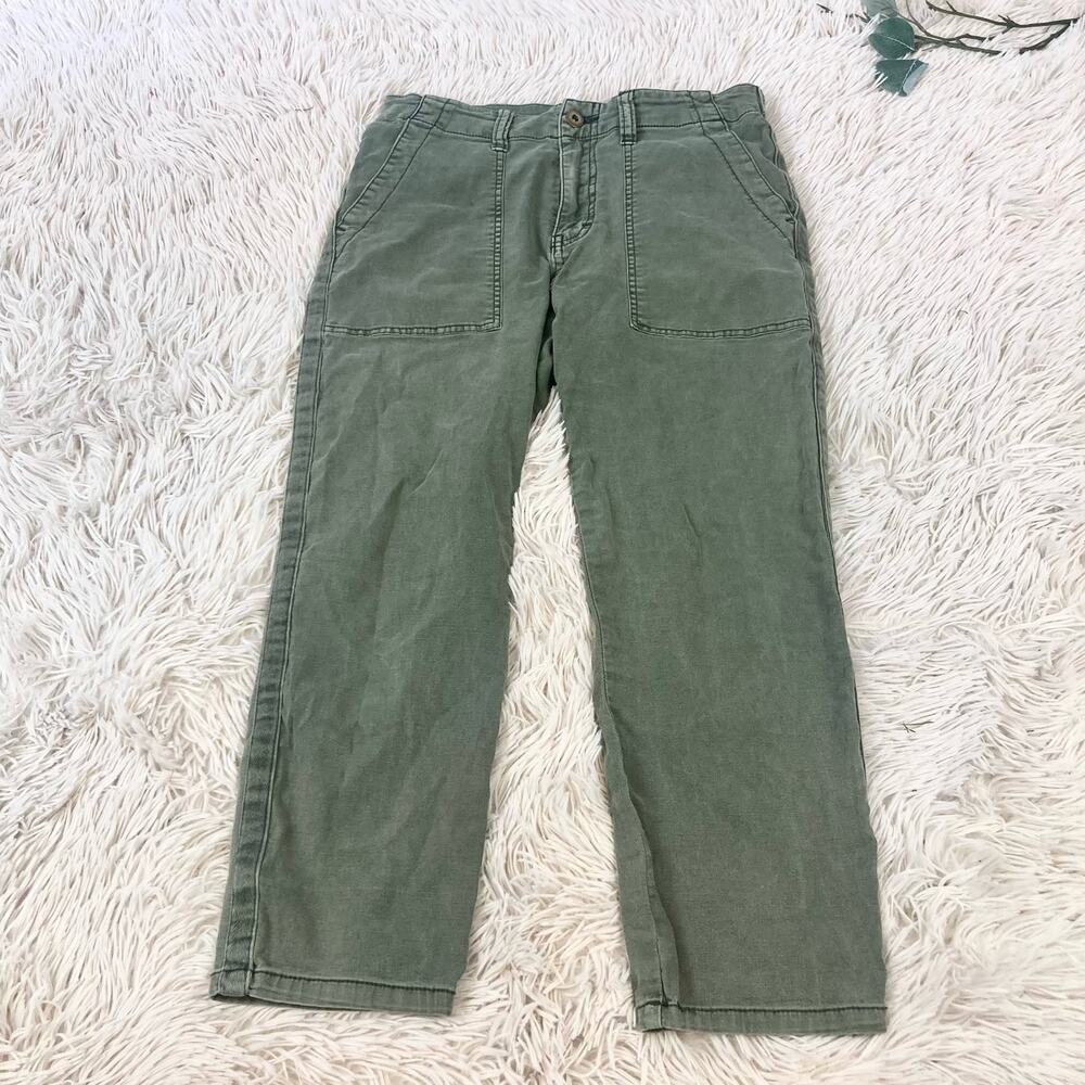 Pistola size 28 Cropped Length Sage Green Straight Jeans
